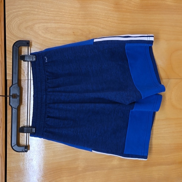 Boys Blue White Adidas Nylon Gym Athletic Shorts size Medium 10 / 12 - Picture 3 of 6